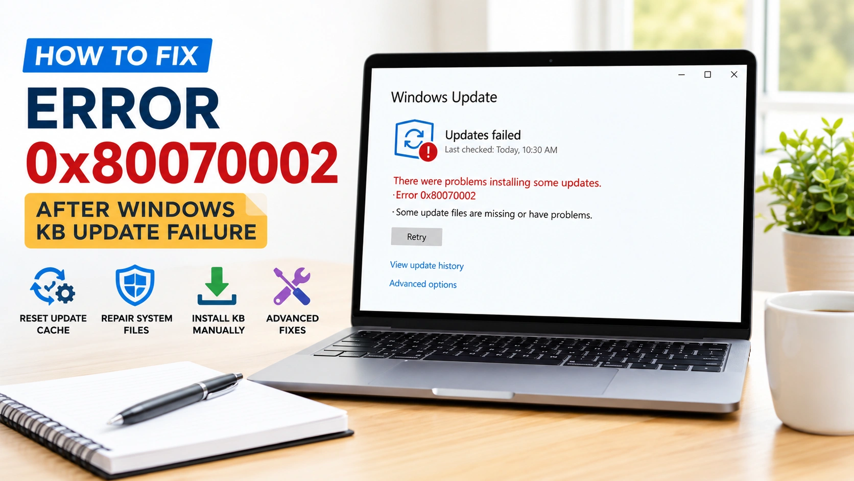 Fix Error 0x80070002 After Windows KB Update Failure