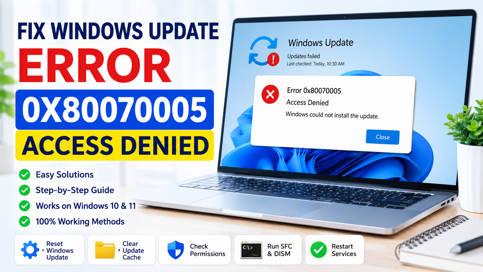 Fix Windows Update Error 0x80070005 Access Denied