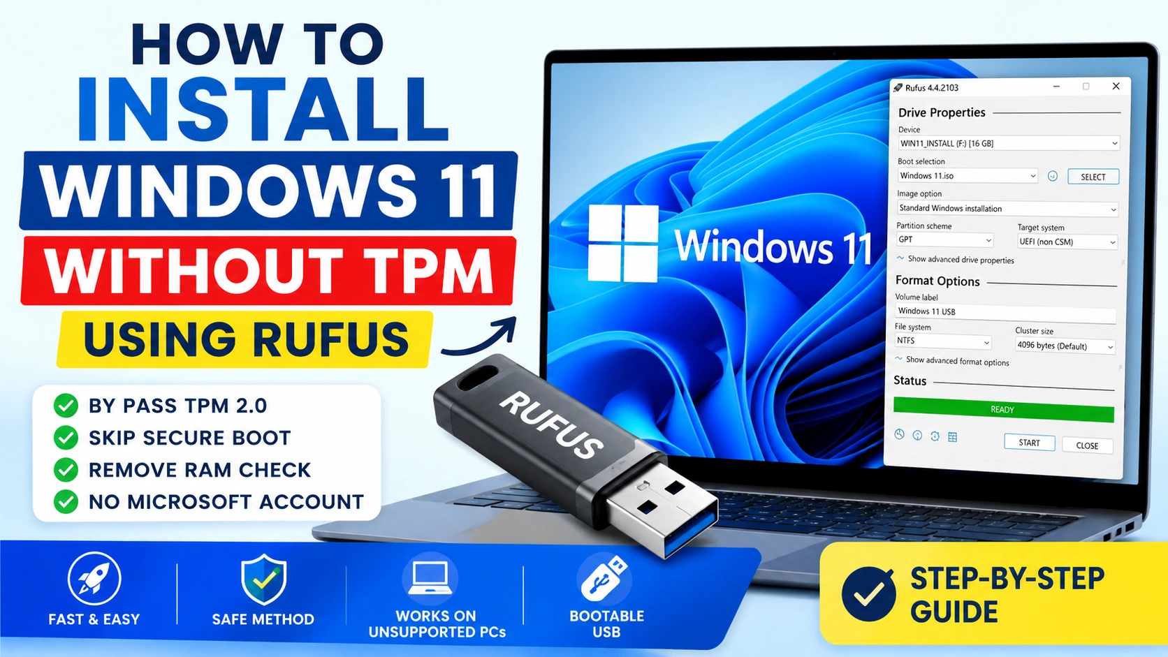 How to Install Windows 11 Without TPM Using 7 Easy Methods