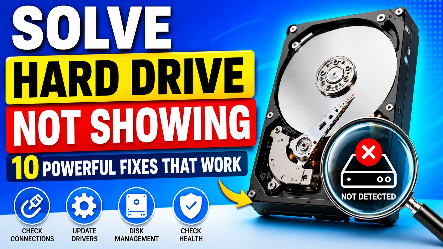 Solve Hard Drive Not Showing: 10 Powerful Fixes That Work