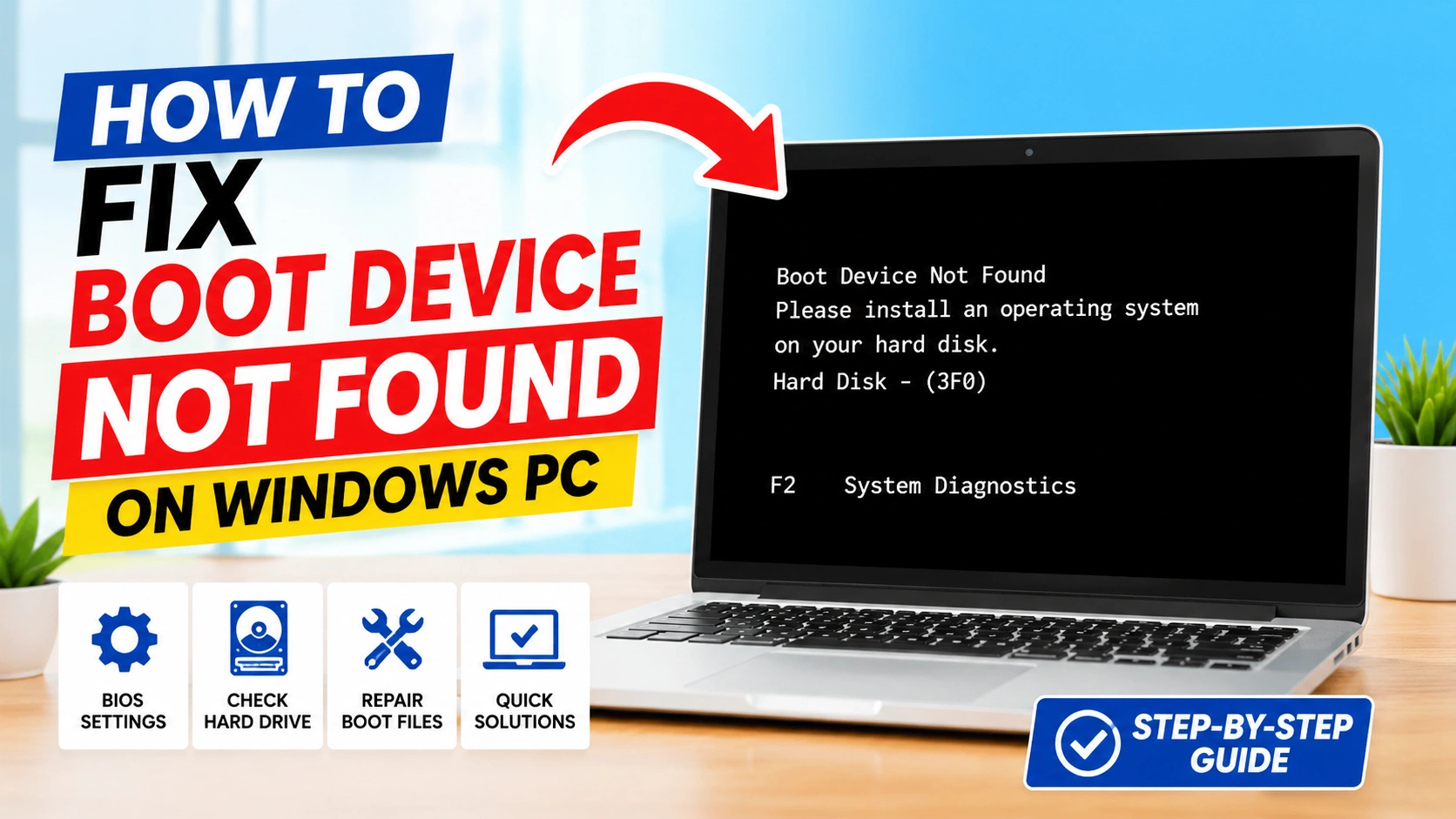 Fix Boot Device Not Found Error on Windows PC Fast Guide