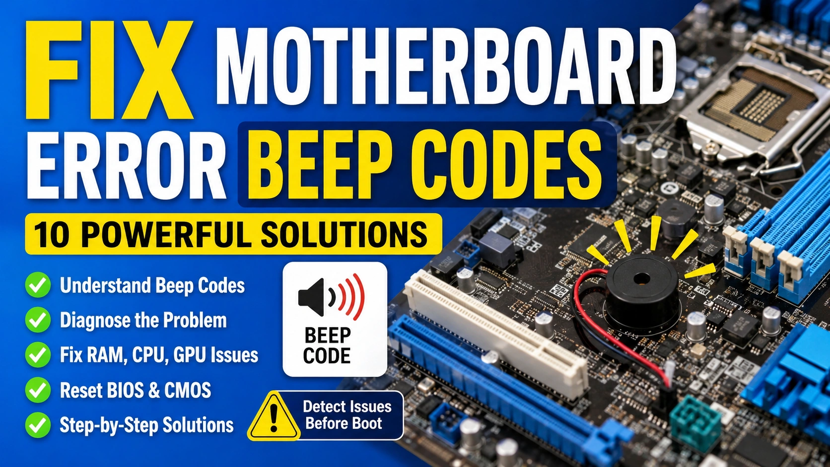 Fix Motherboard Error Beep Codes: 10 Powerful Solutions