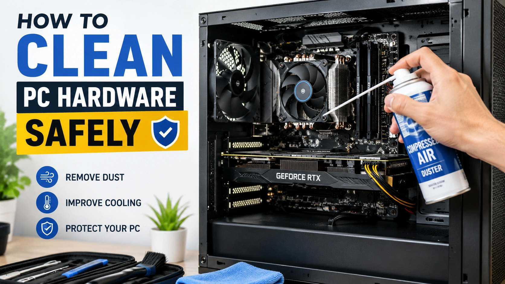 How to Clean PC Hardware Safely Without Damaging Components