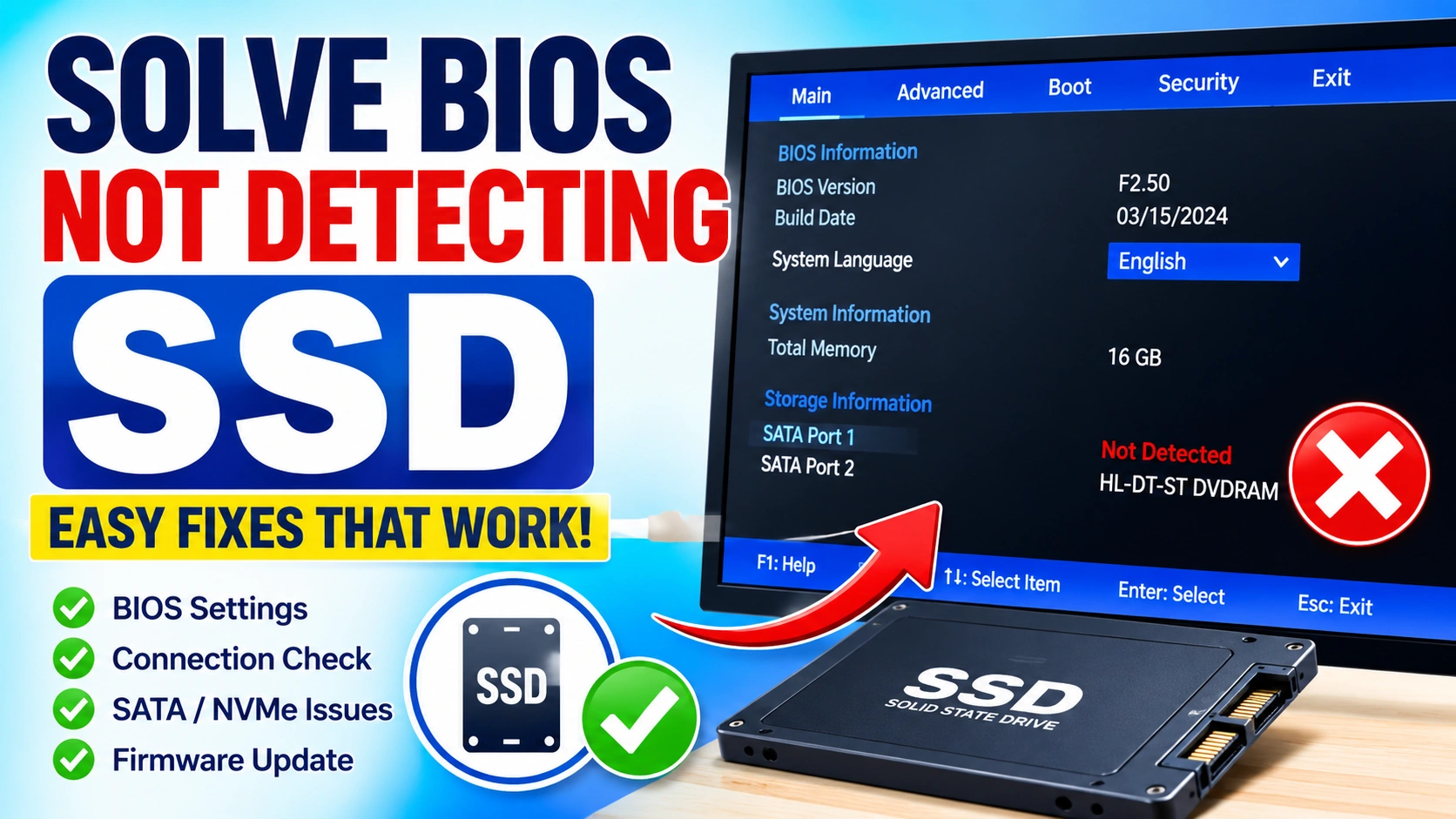 Solve BIOS Not Detecting SSD with Easy Troubleshooting Solve BIOS Not Detecting SSD with Easy Troubleshooting