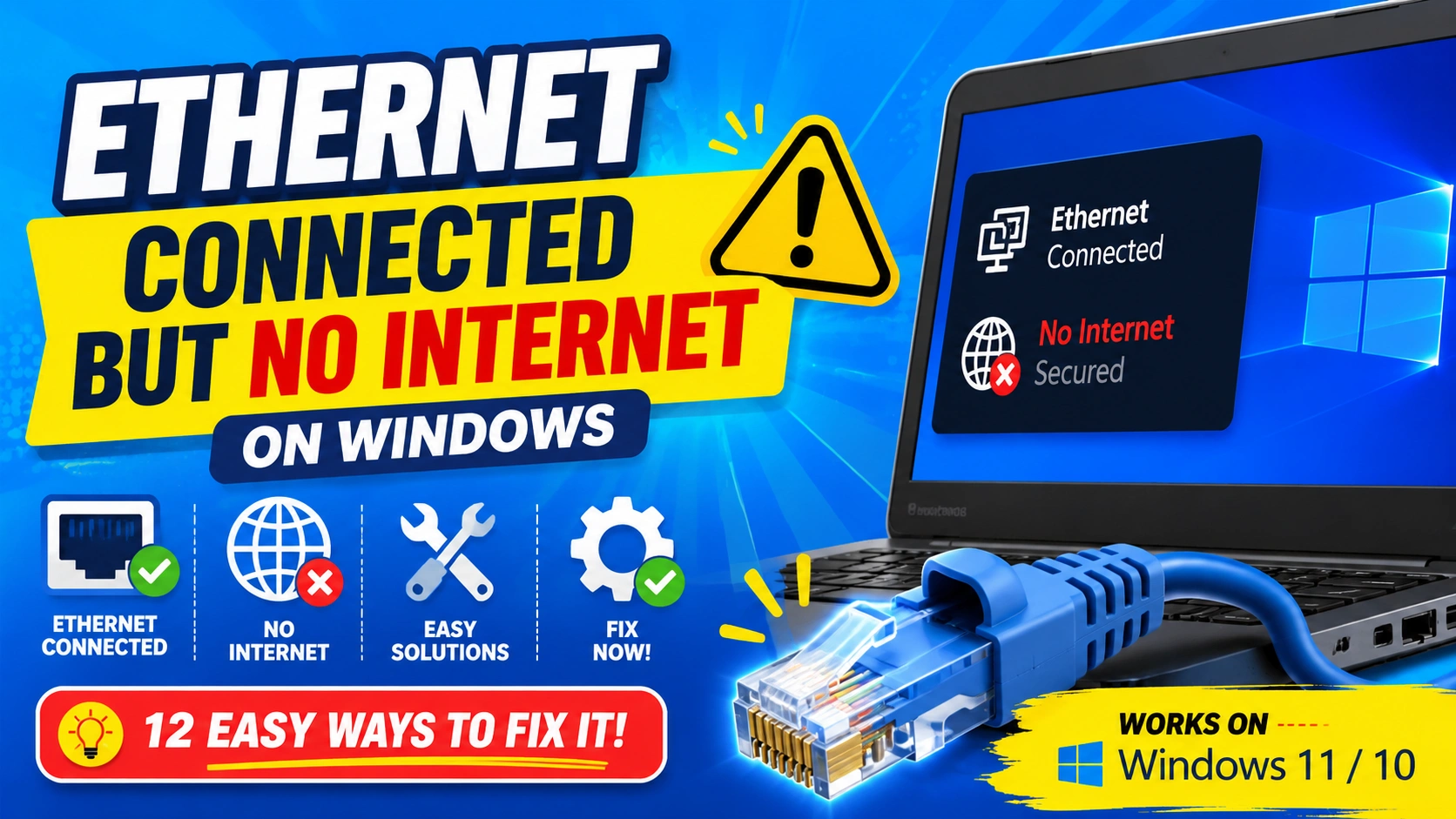 Ethernet Connected but No Internet on Windows