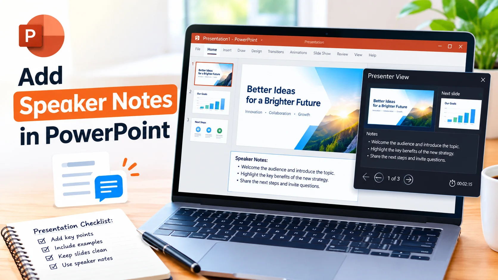 Add Speaker Notes in PowerPoint Add Speaker Notes in PowerPoint