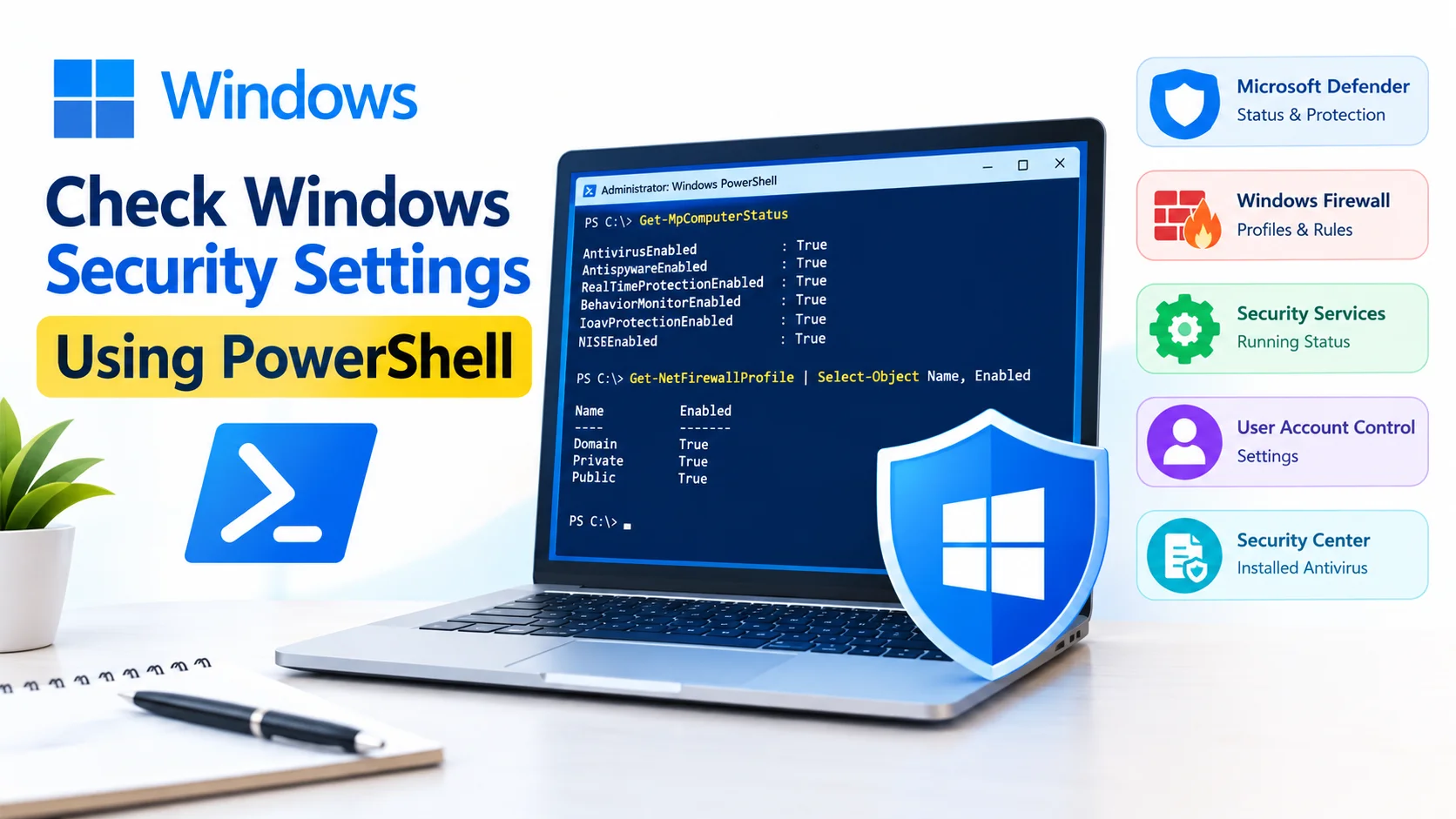 Check Windows Security Settings Using PowerShell