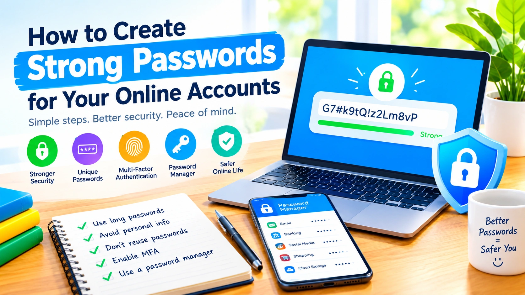 How to Creating strong passwords for Your Online Accounts
