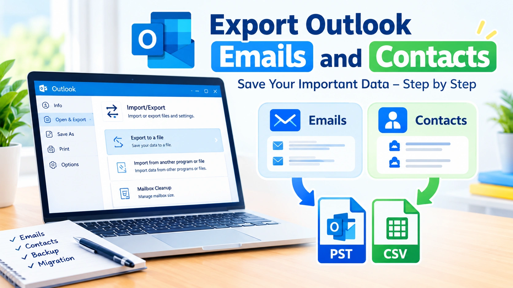 Export Outlook Emails and Contacts Export Outlook Emails and Contacts