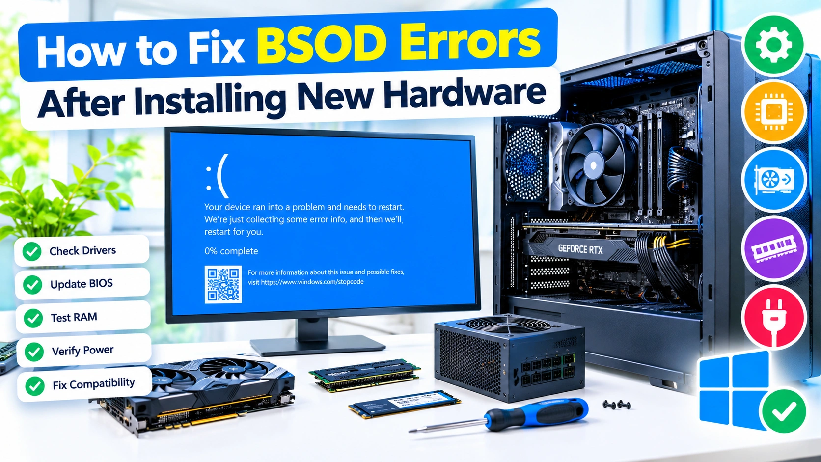 How to Fix BSOD Errors After Installing New Hardware