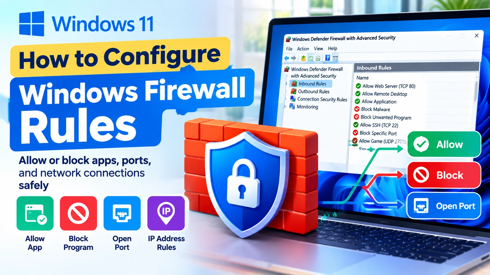 How to Configure Windows Firewall Rules in Windows 11