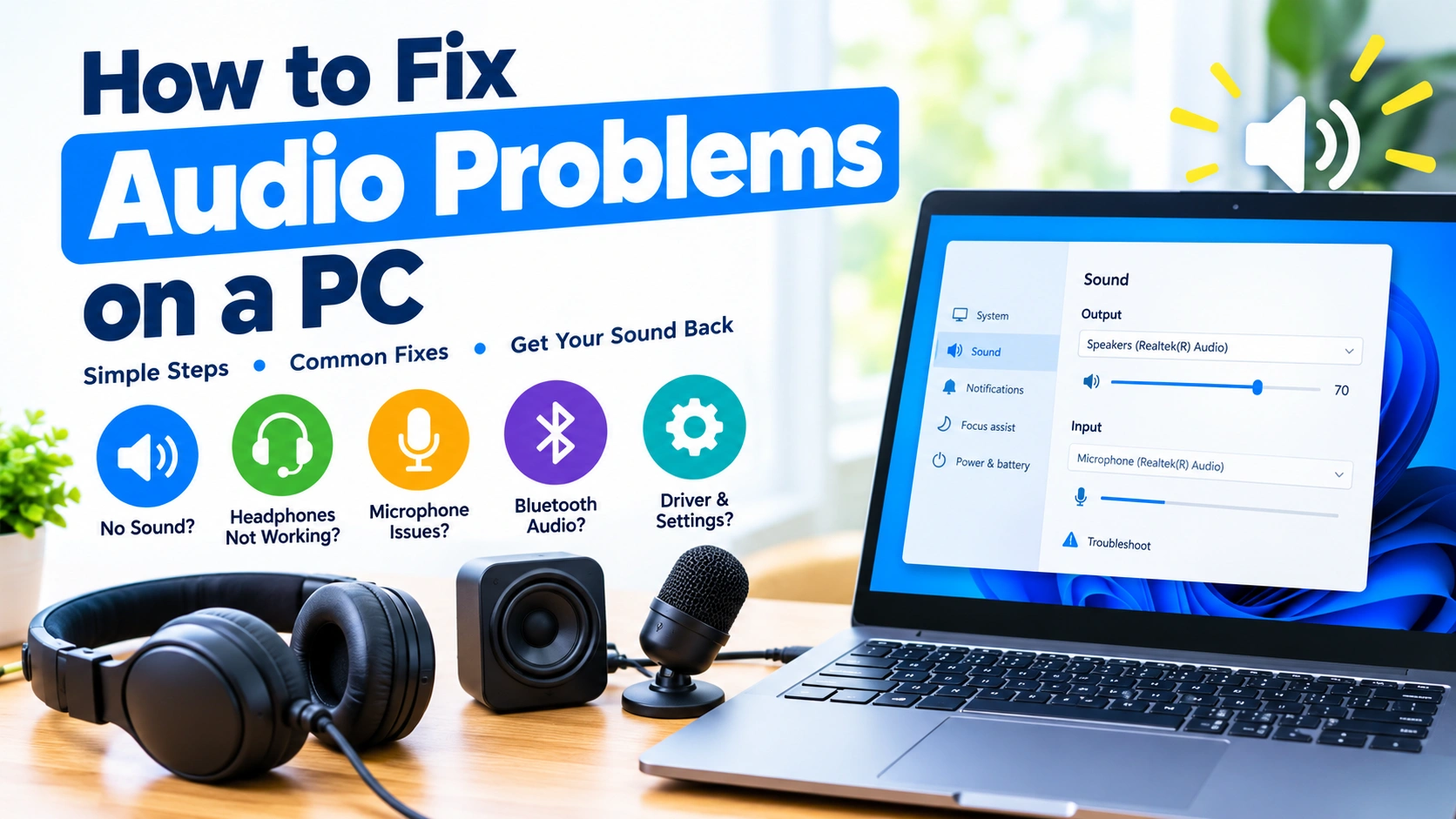 How to Fix Audio Problems on a PC How to Fix Audio Problems on a PC