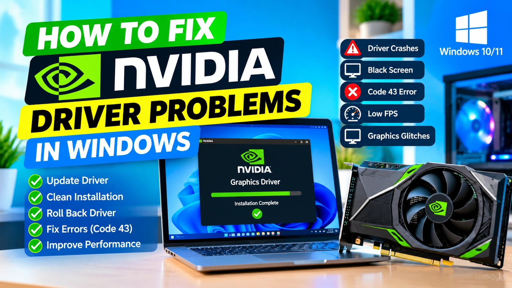 How to Fix NVIDIA Driver Problems in Windows How to Fix NVIDIA Driver Problems in Windows