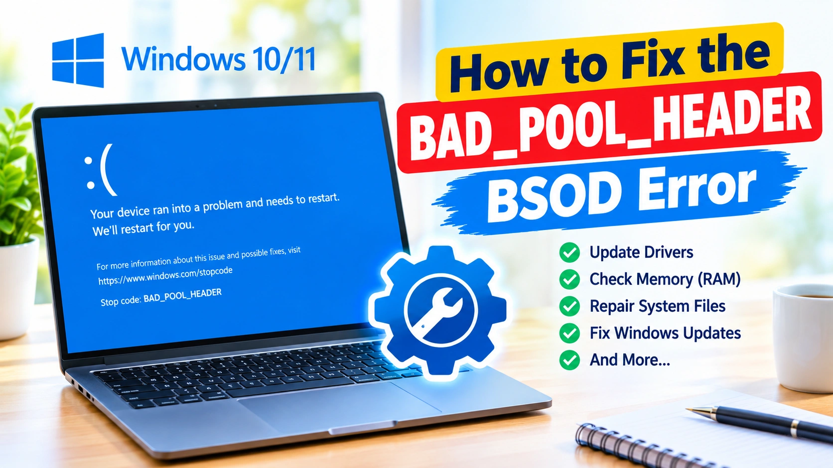 How to Fix the BAD_POOL_HEADER BSOD Error in Windows How to Fix the BAD_POOL_HEADER BSOD Error in Windows
