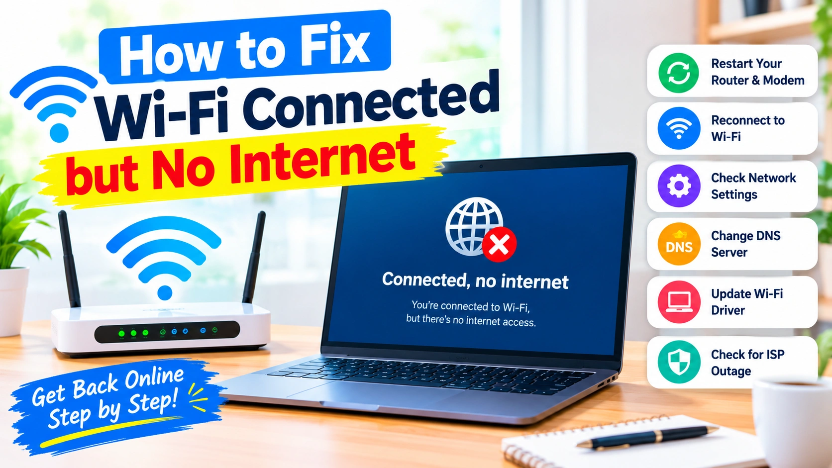 How to Fix Wi-Fi Connected but No Internet
