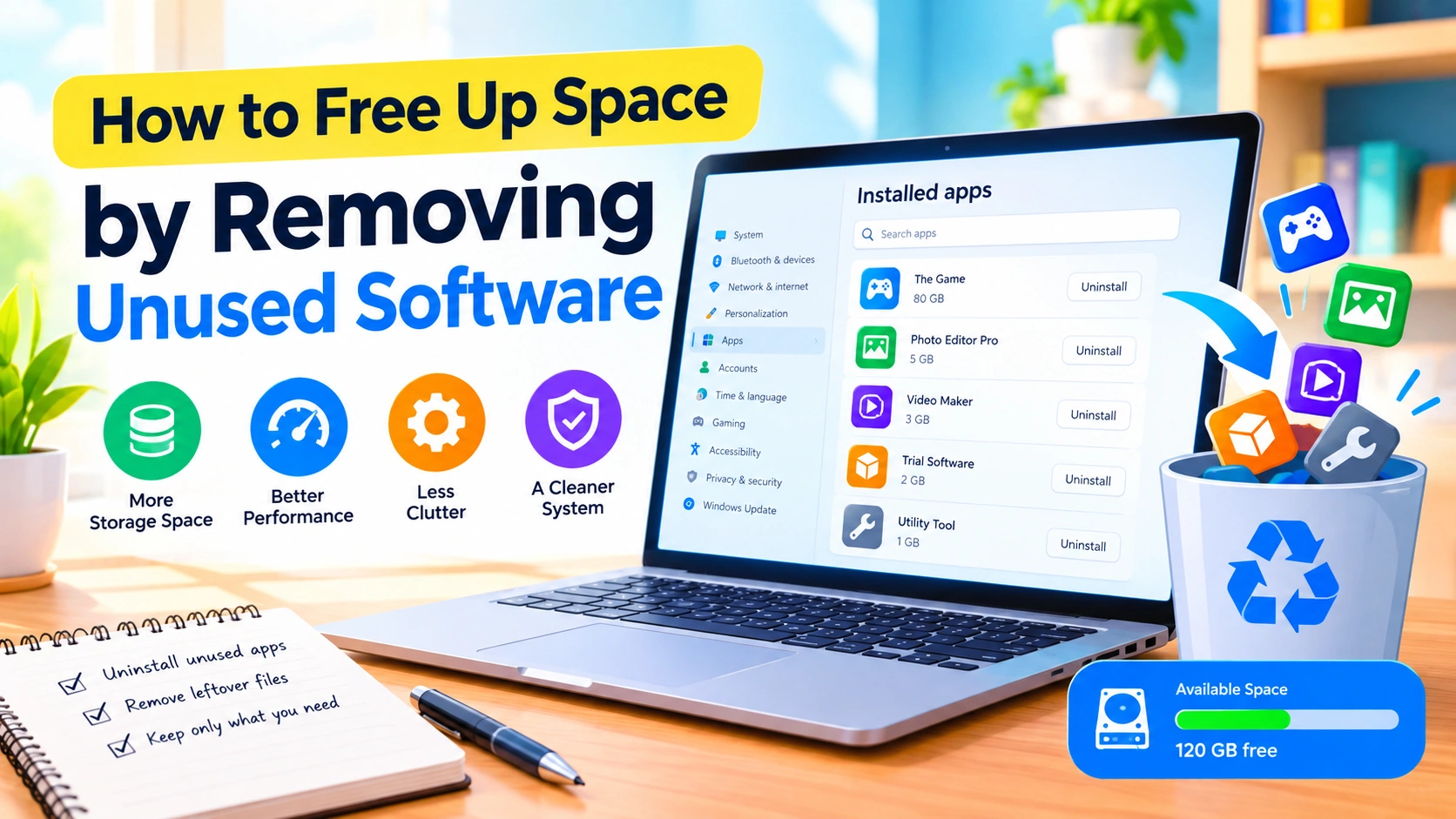 How to Free Up Space by Removing Unused Software How to Free Up Space by Removing Unused Software