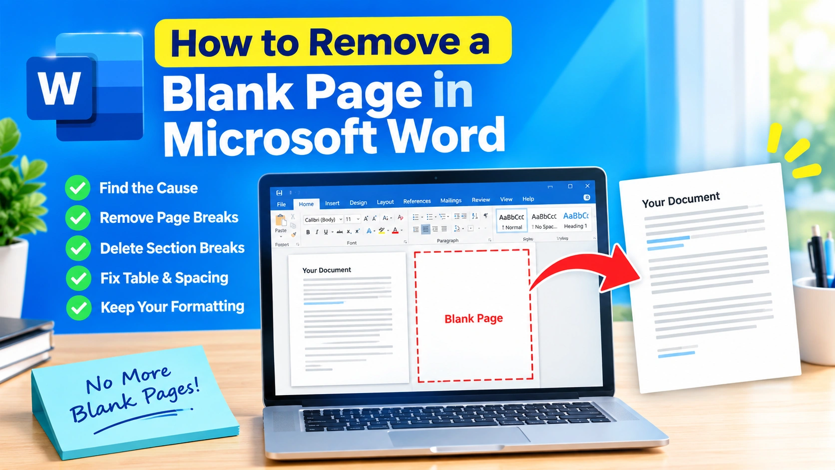 How to Remove a Blank Page in Microsoft Word