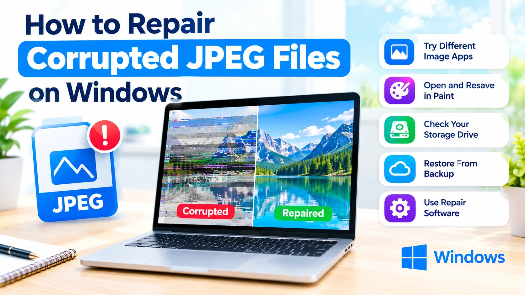 How to Repair Corrupted JPEG Files on Windows