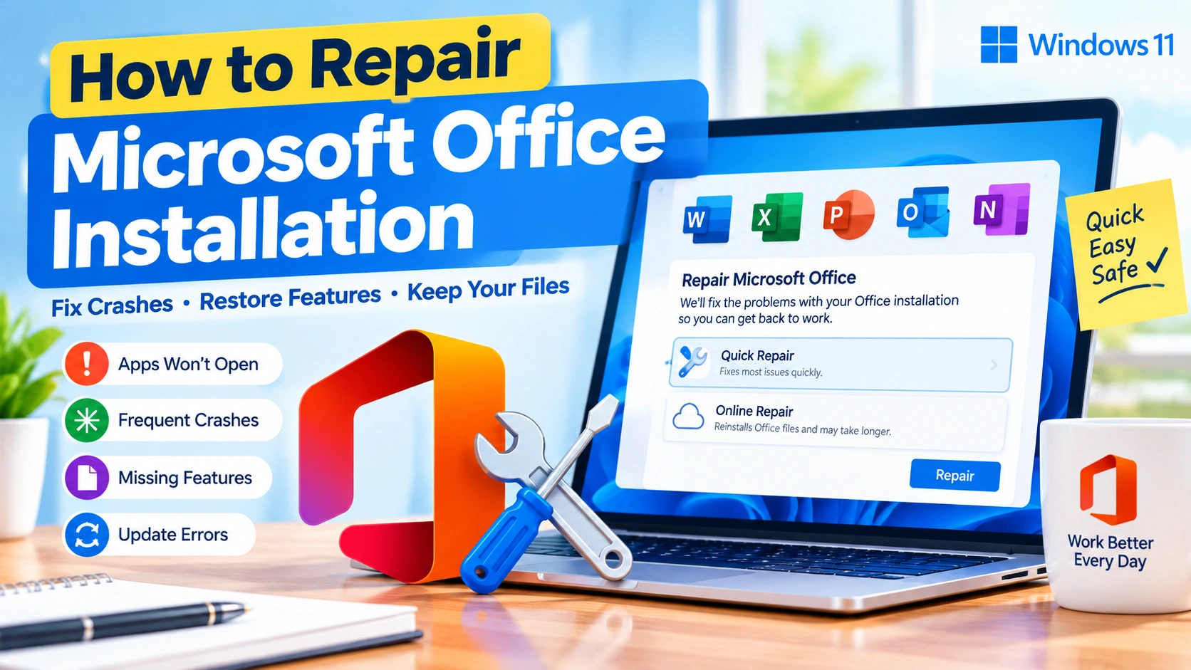 How to Repair Microsoft Office Installation in Windows How to Repair Microsoft Office Installation in Windows