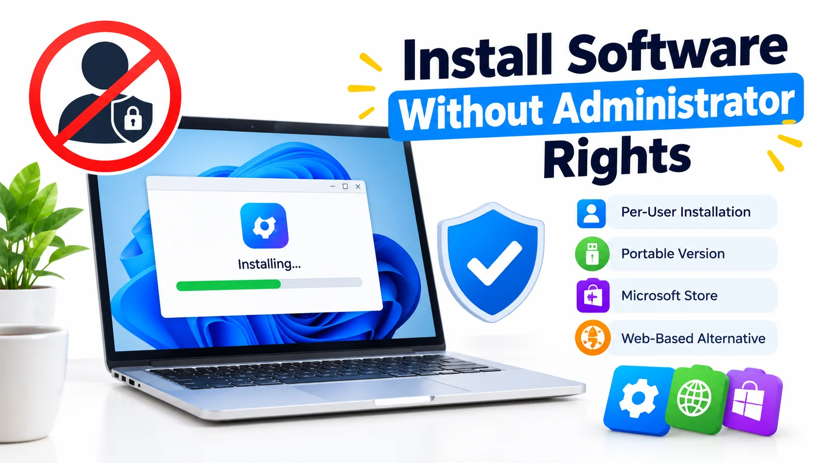 Install Software Without Administrator Rights on Windows