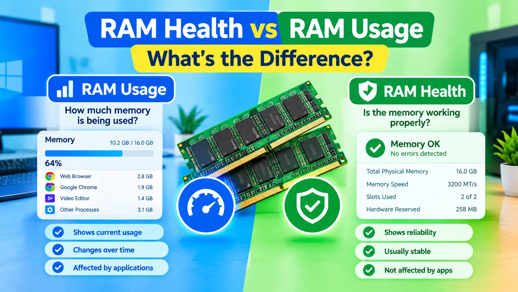 RAM Health vs RAM Usage: What’s the Difference? RAM Health vs RAM Usage