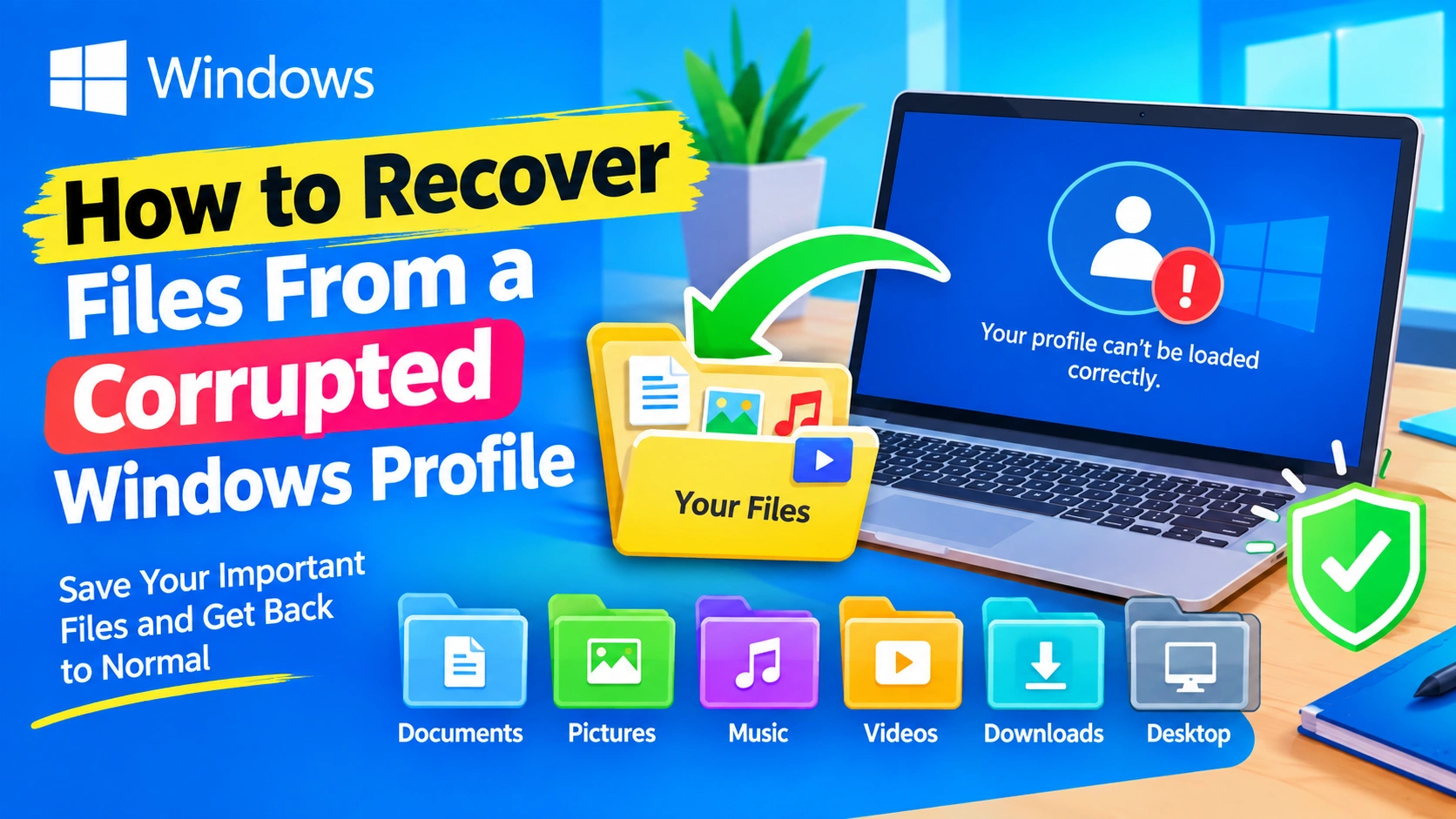How to Recover Files From a Corrupted Windows Profile