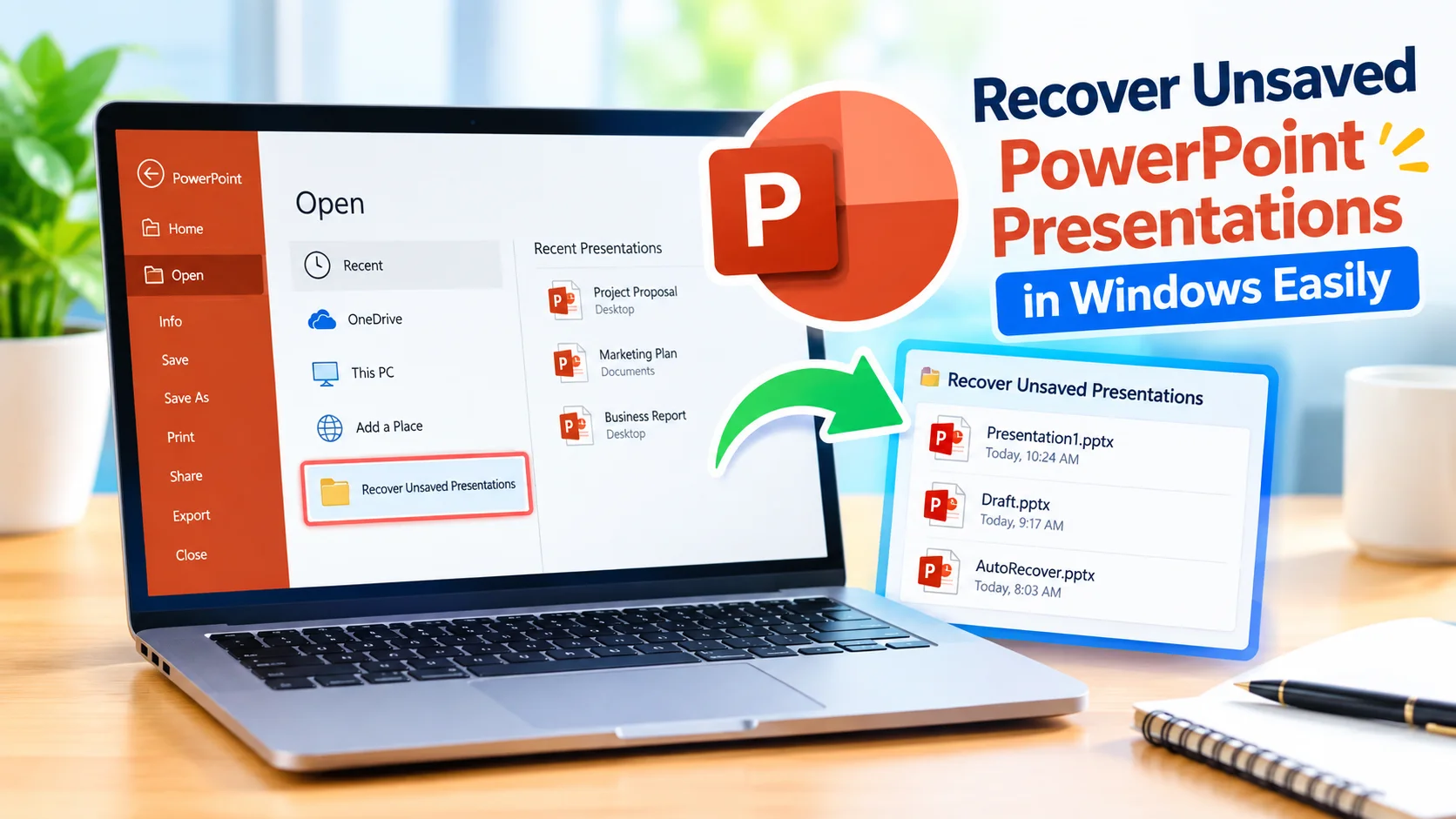 Recover Unsaved PowerPoint Presentations in Windows Easily Recover Unsaved PowerPoint Presentations in Windows Easily