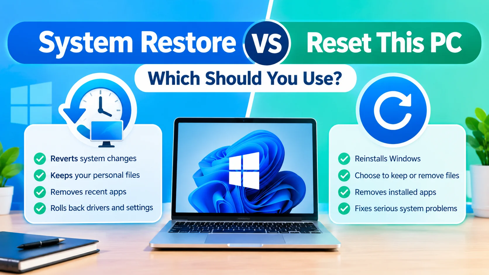 System Restore vs Reset This PC: Which Should You Use?