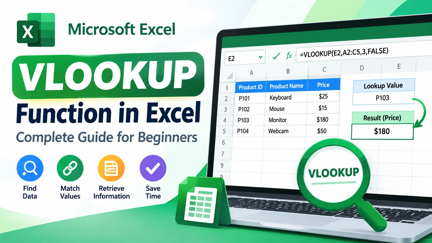 The VLOOKUP function in Microsoft Excel