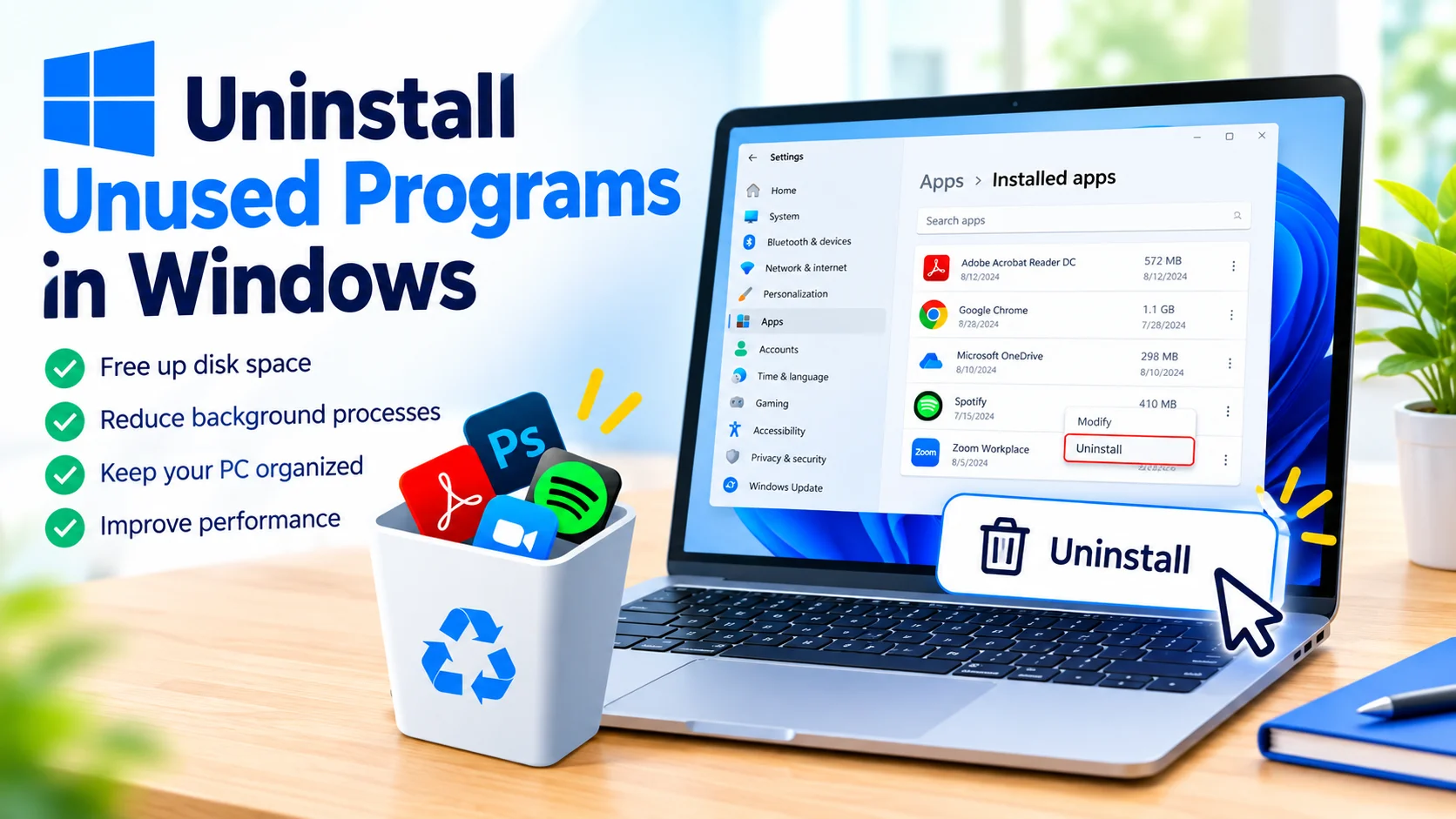 Uninstall Unused Programs in Windows Uninstall Unused Programs in Windows