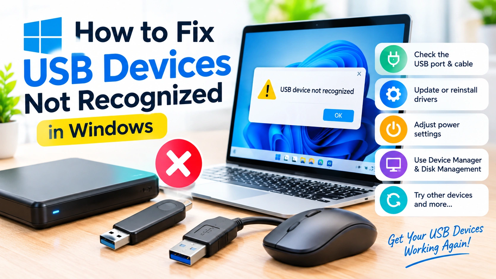 USB Devices Not Recognized in Windows USB Devices Not Recognized in Windows